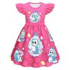 New Children'S Dress Cosplay Labubu Girls Flying Sleeve Skirt 3D Digital Printing