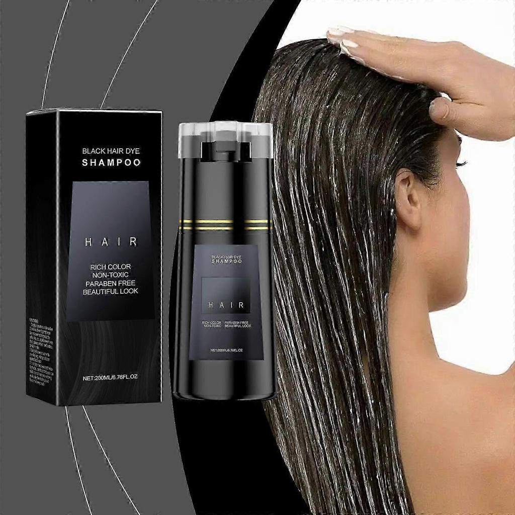 Amz Hair Shampoo (Black) Plant Extract Care, Multi-Color Diy Coloring, Trendy Hair, Gentle And Easy To Dye