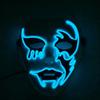 Máscara de Cosplay Asesino de Halloween Danza de Fantasmas Disfraces de Miedo Decoración Máscara Brillante Aterradora Máscara LED Thriller Máscara de Diablo Para Hombres