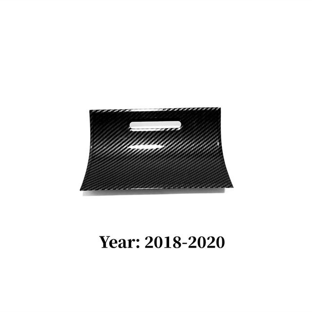 For Ford Edge 2018   ABS Carbon Fiber Car Front Storage Box Panel Decoration Cover Trim Styling Interior Accessories