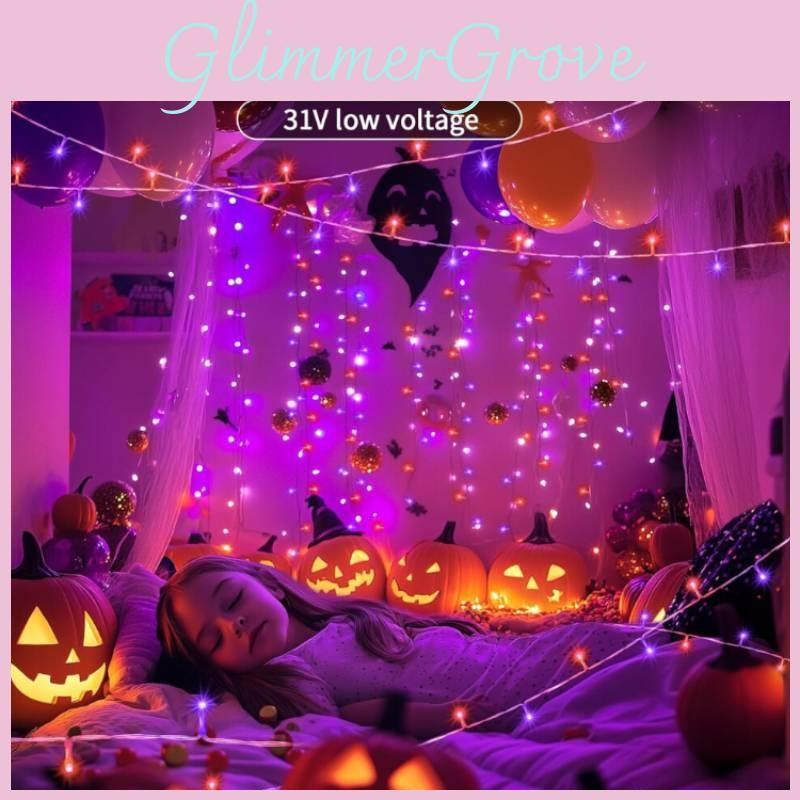20m Led 200 With 8 Lighting Modes Halloween Decoration Hanging Light String