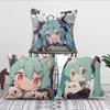 Classic Game Girl M-Miku Cushion Cover For Pillow Printing Sofa Decoration Home Car Room Coffee Shop Office Nordic Simplicity