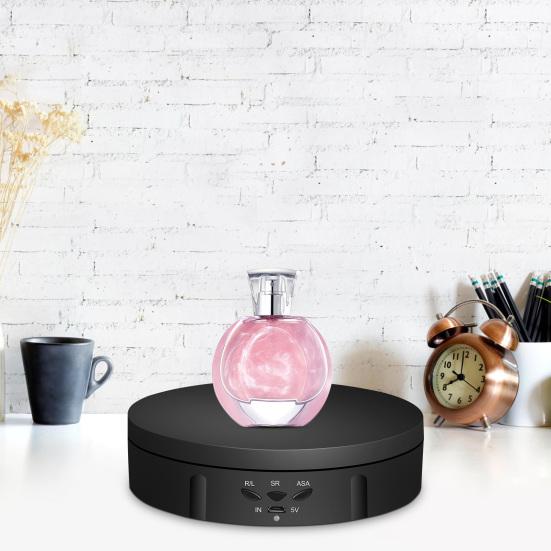 Drehbare Plattenspieler-Fotografie-Display-Ständer 360 Grad Panorama Verstellbar Sanfte Drehung Anti-Rutsch Wiederaufladbar