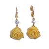 Niche fashion versatile temperament rose earrings, French unique flower earrings, earrings