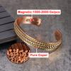Pure Copper Bracelets Magnetic Adjustable Braided Cuff 12mm Bangles Soft Metal Resizable Health Jewelry Men Women
