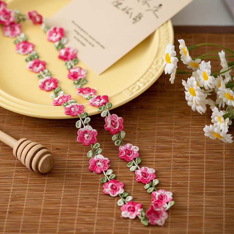 2meters/Lot Flower Embroidery Lace Fabric Ribbons For Needlework Clothing Sewing Accessories Sewing Materials Home Decorative