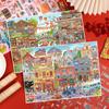 New Kawaii Christmas New Year Series 3D Cartoon Miniature Scene Stickers Creative Collage DIY Scrapbook Stacking Stickers