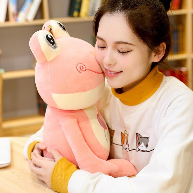 35cm-100cm Crown Frog Long Legs Plush Toy Soft Stuffed Cartoon Animal Frog Doll Baby Toys Kids Girls Birthday Gifts