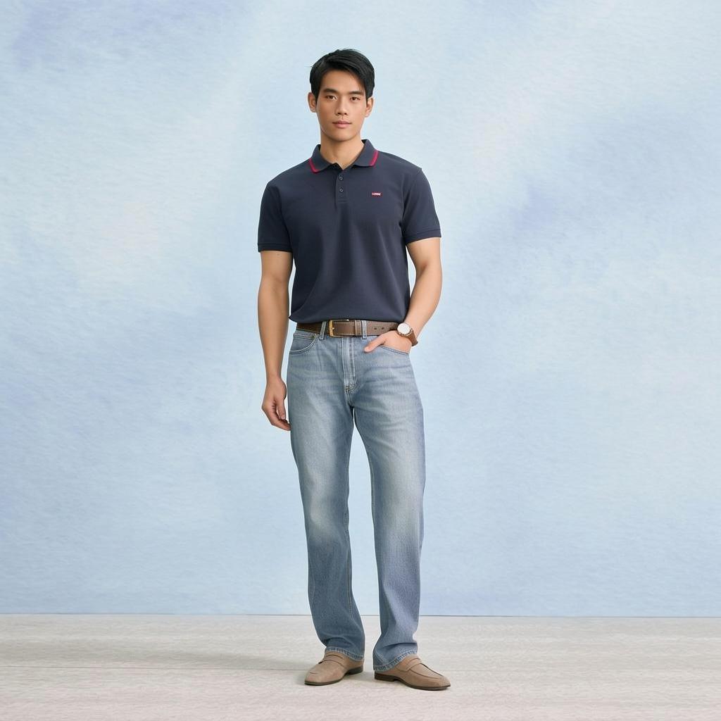 Levis Standard Classico Moda Versatile Leggero Traspirante Polo Unisex top 006X0-0002