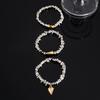 Vintage Irregularity Unique Design CCB Bead Heart-Shaped Pendant Bracelet SetS for Woman Fashion Bracelet Jewelry Holiday Gift