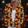 Women's Halloween Print Long Sleeve Knit Cardigan Button Front Fall Casual Outerwear
