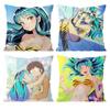 Game Urusei Yatsura Anime Cushion Cover Pattern Printed Pillowcase For Living Room Sofa Cushion Cover & Bedroom Decor