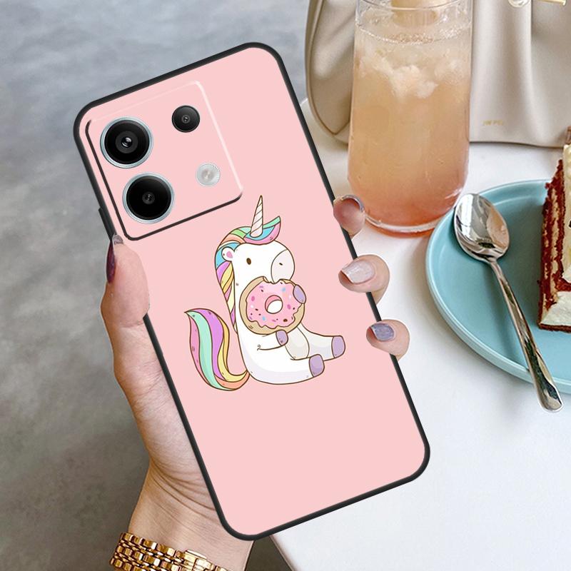 Cute Rainbow Unicorn Case For Xiaomi Redmi Note 13 8 9 10 11 12 Pro 12S 11S 10S 9S Redmi 13C 9C 10C 12C Cover