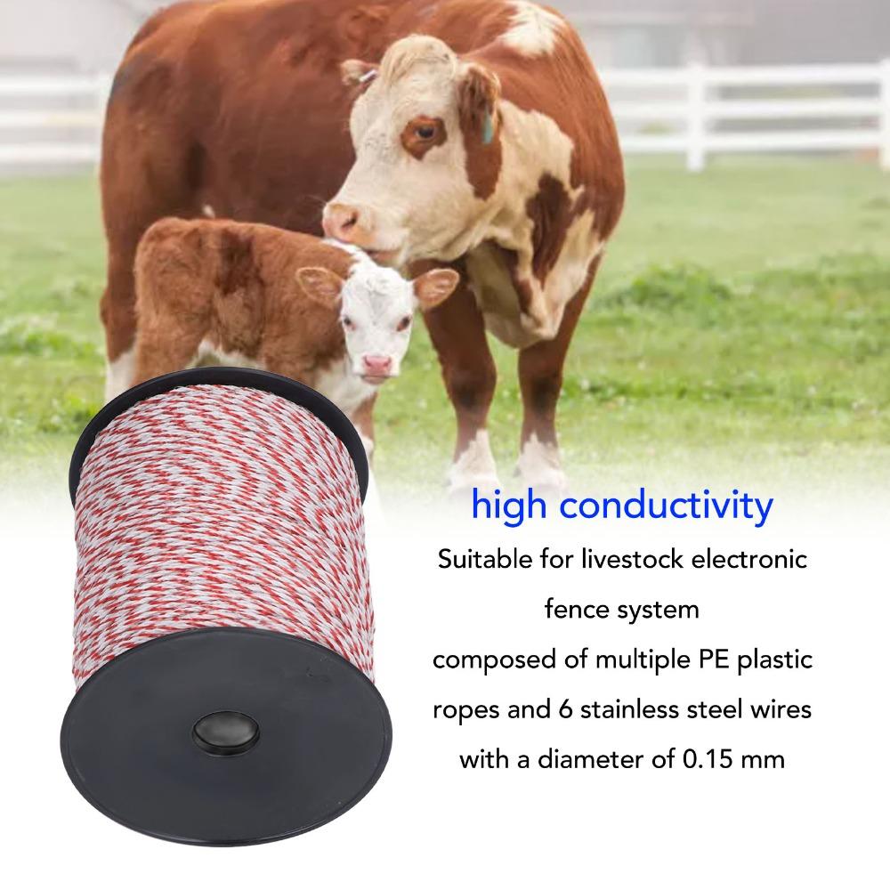 500m Length Electric Fence Power Wire Durable Electronic Fence Rope Garden