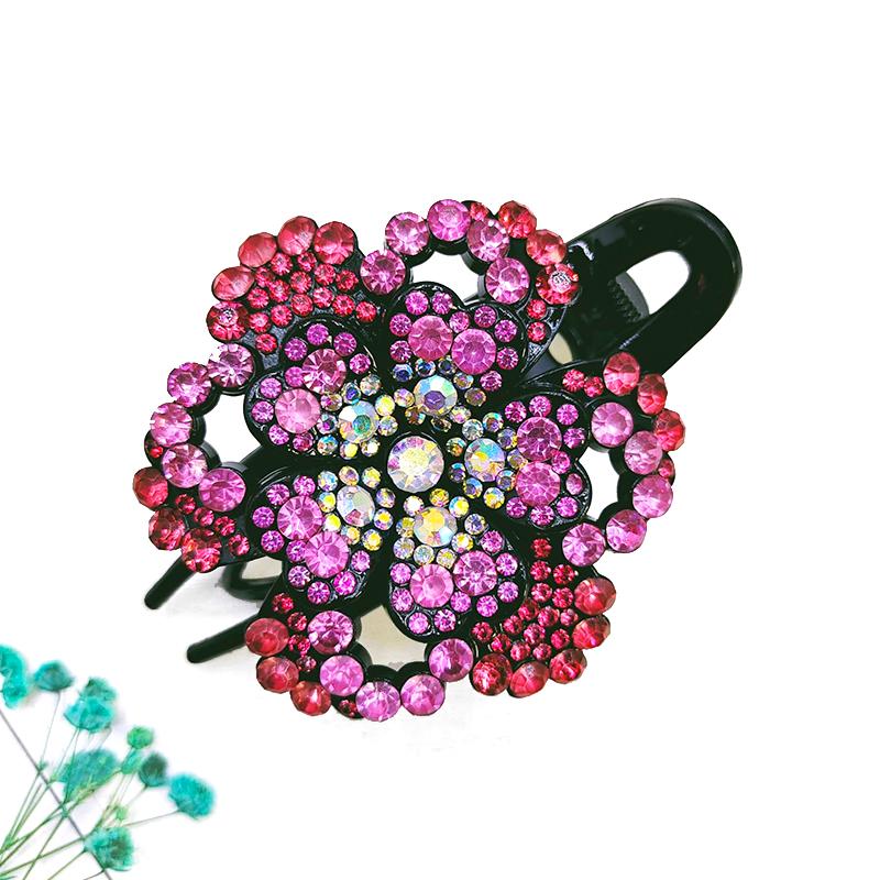 1Pc Hair Claws Hair Clips Hairpin Women's Hairgrip Fashion Duckbill Clip Plastic Rhinestone