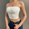 Women Spaghetti Strap Top Slim Fit Sleeveless Crop Top