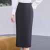 Jupe crayon taille haute grise Taluoman