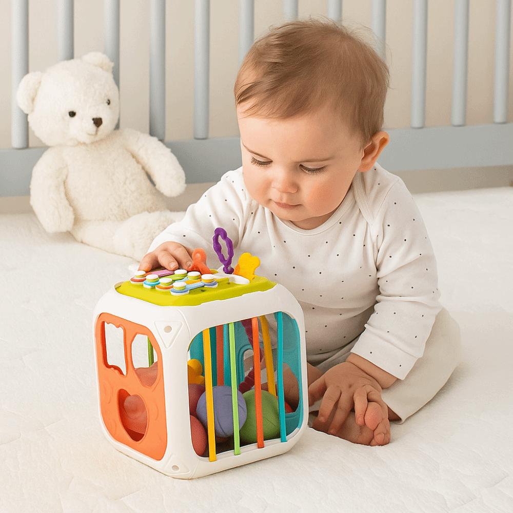 Shape Sorter Activity Cube Colorful Blocks Educational Sensory Toy  Baby Toys 0-12 Months