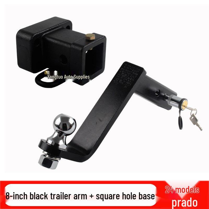 2024 Toyota Prado LC250 Trailer Hitch: Modified Tow Hook Rear Bumper with Square Hole