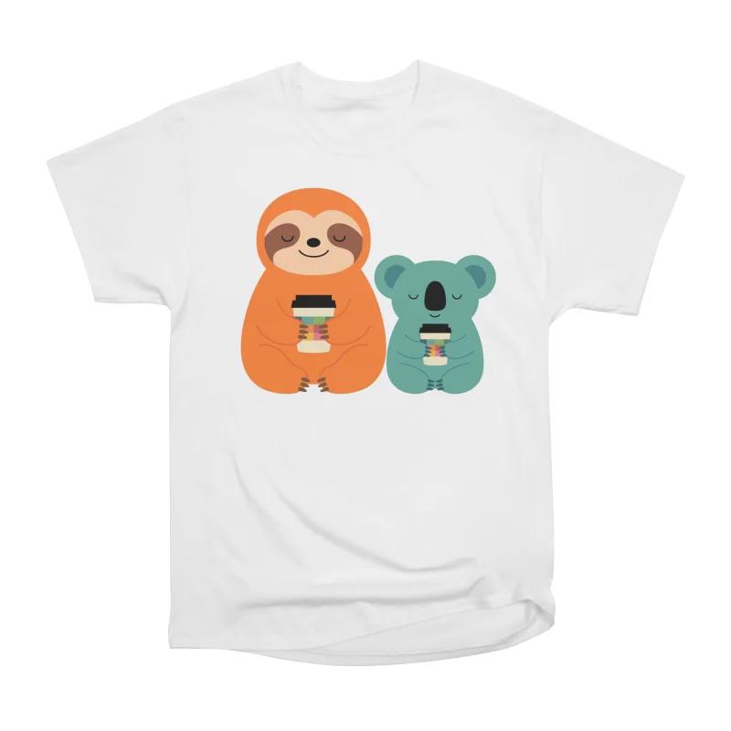 

Men Casual Shirts Short Sleeves COFFEE BUDDY White Tees Oversized T-shirts S белый
