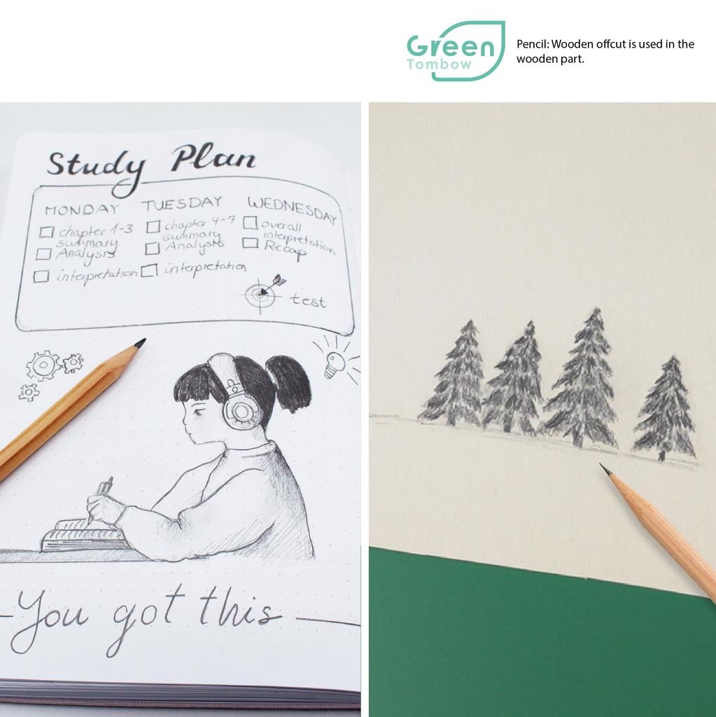 Tombow Ki Monogatari 2B 1 Pencils, Dozen, LA-KEA2B