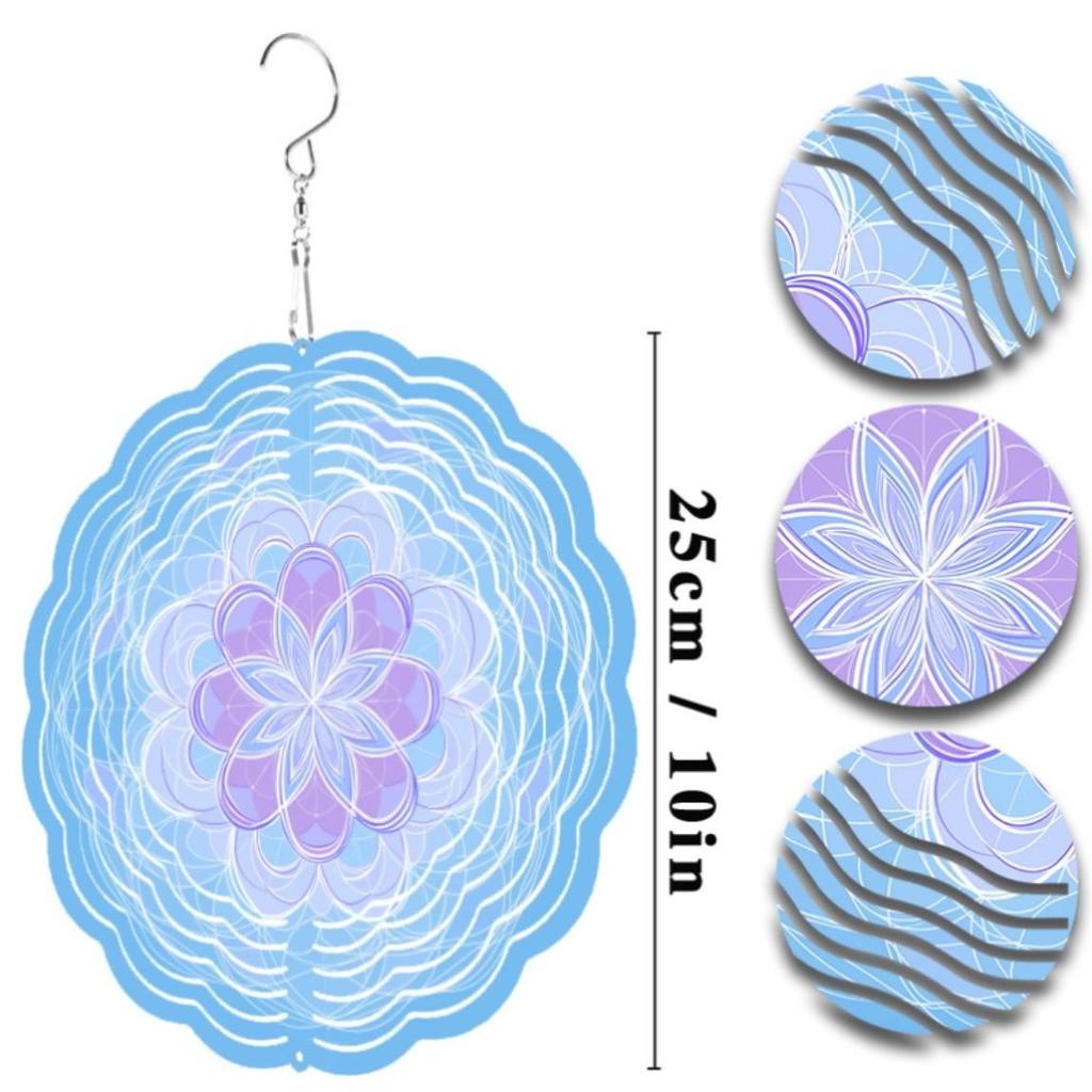 10palcový kovový větrník zahradní dekorace s otočným háčkem na dvůr verandu trávník Ideální na Vánoce Halloween Den díkůvzdání 4. července