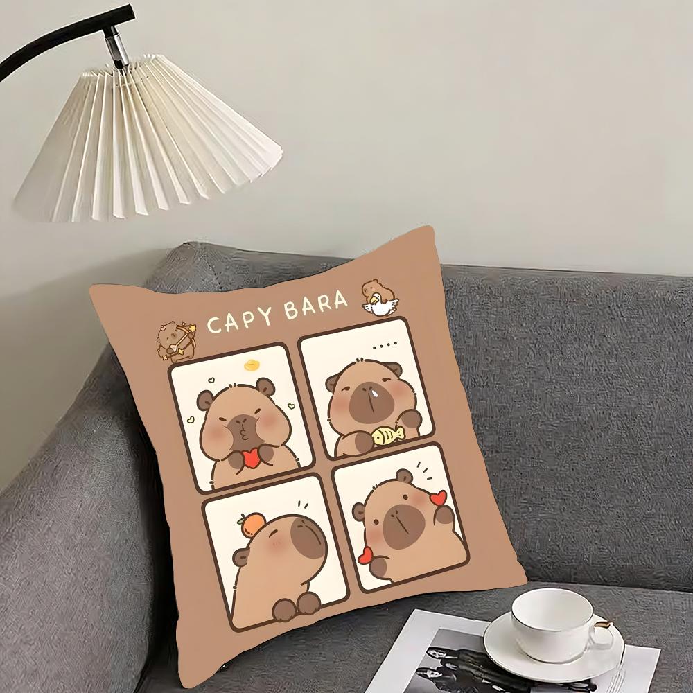 Caybara Cute Cushion Cover Pillowcase Ultra Soft Skin Friendly Fabric Cloud Like Comfort Concealed Zipper