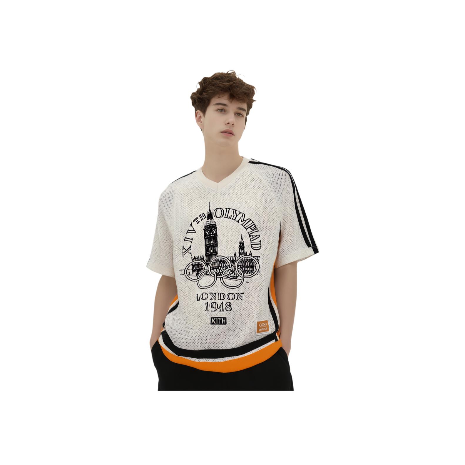 

Kith Olympics Heritage 1948 London Mesh Leon Jersey Silk Unisex Tops White KHM032275-116 L