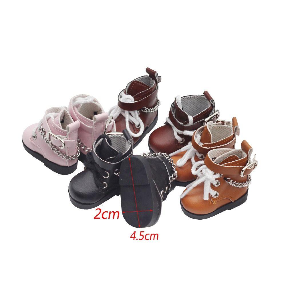 1Pair PU Leather BJD Doll PU Shoes Doll Shoes EXO Doll Boots  1/6 BJD Doll