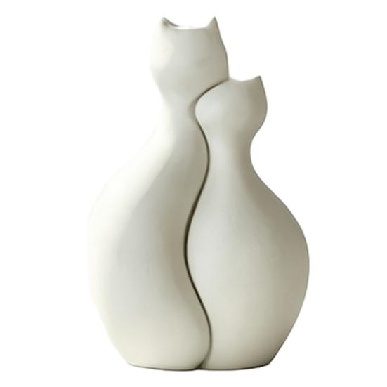 3D Printed Cat Vase Minimalist Nordic Style Flower Arrangement Vase Hugging Cat Flower
