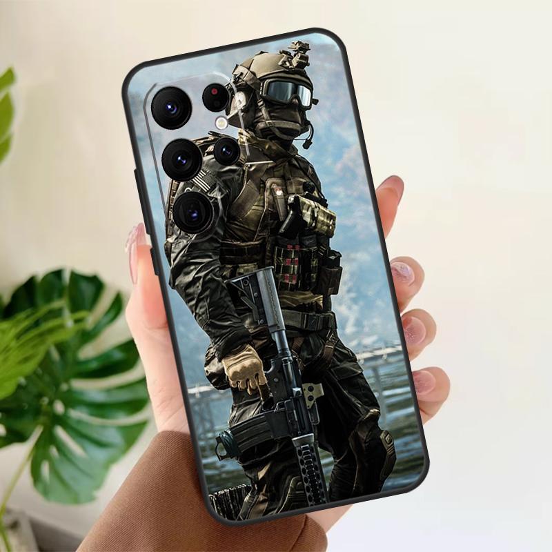 Military Army Special Forces Soft Case For Samsung Galaxy S21 S22 S23 S24 S25 Ultra S9 S10 Plus S20 FE S24 FE Phone Cover
