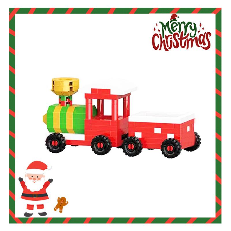 Weihnachtsgeschenke Baustein-Serie Weihnachtsmann Rentier Puzzle Zusammenbau Steine Tischdekoration Spielzeug für Kind Weihnachtsgeschenk