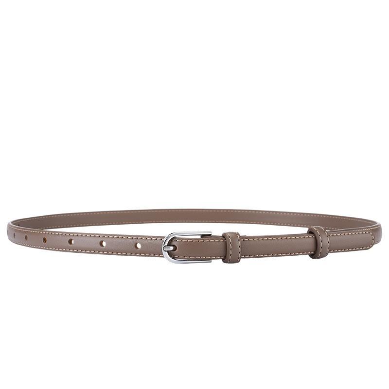 Womens Slim Leather Belt With Pin Buckle Casual Fashion Waistband Dresses Pants Office Outfits