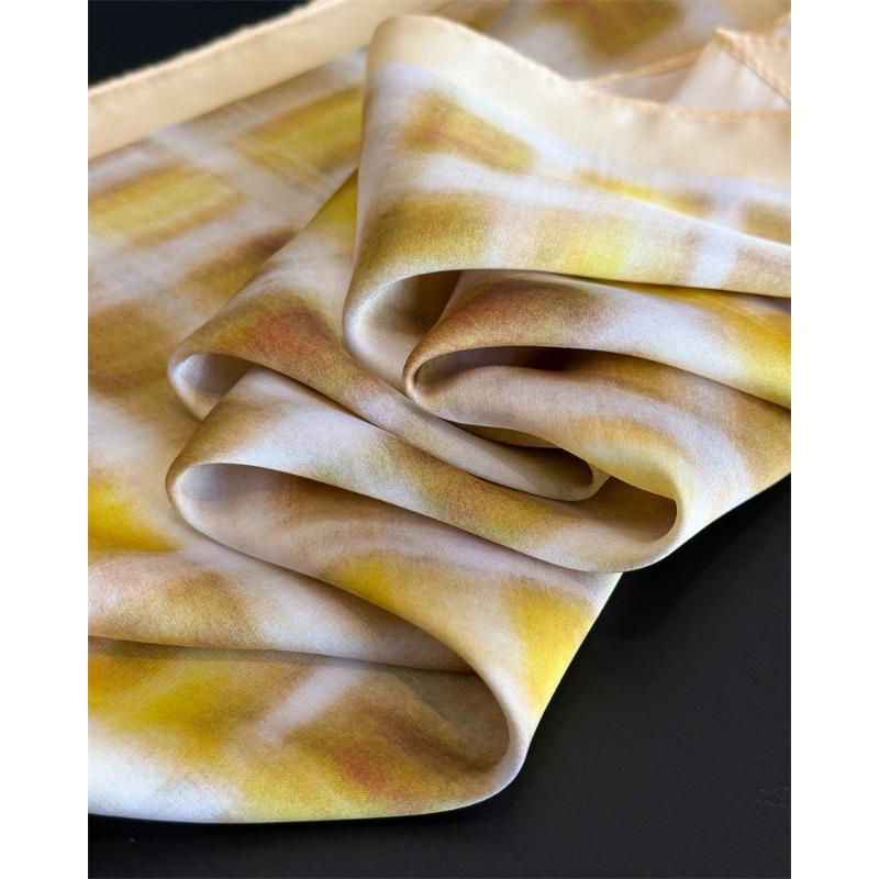 Vintage Printed Check Square Scarf For Women Fashion Accessory