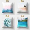 Sea Waves Beach Pillowcase Office Cushion Creative Home Car Lumbar Cushion Cover Sea View Pillow Cover Pillow Case 45X45Cm Seat