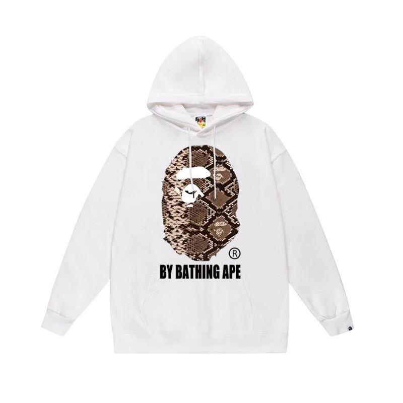 Mens Womens Streetwear Hoodie With Japanese Style Bape Print Loose Fit Cotton Pullover Winter