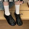 Women Square Toe Lace Up Flats Spring Casual Loafers Oxford Shoes Female Flat Heel Sandals Comfortable Walking Shoes
