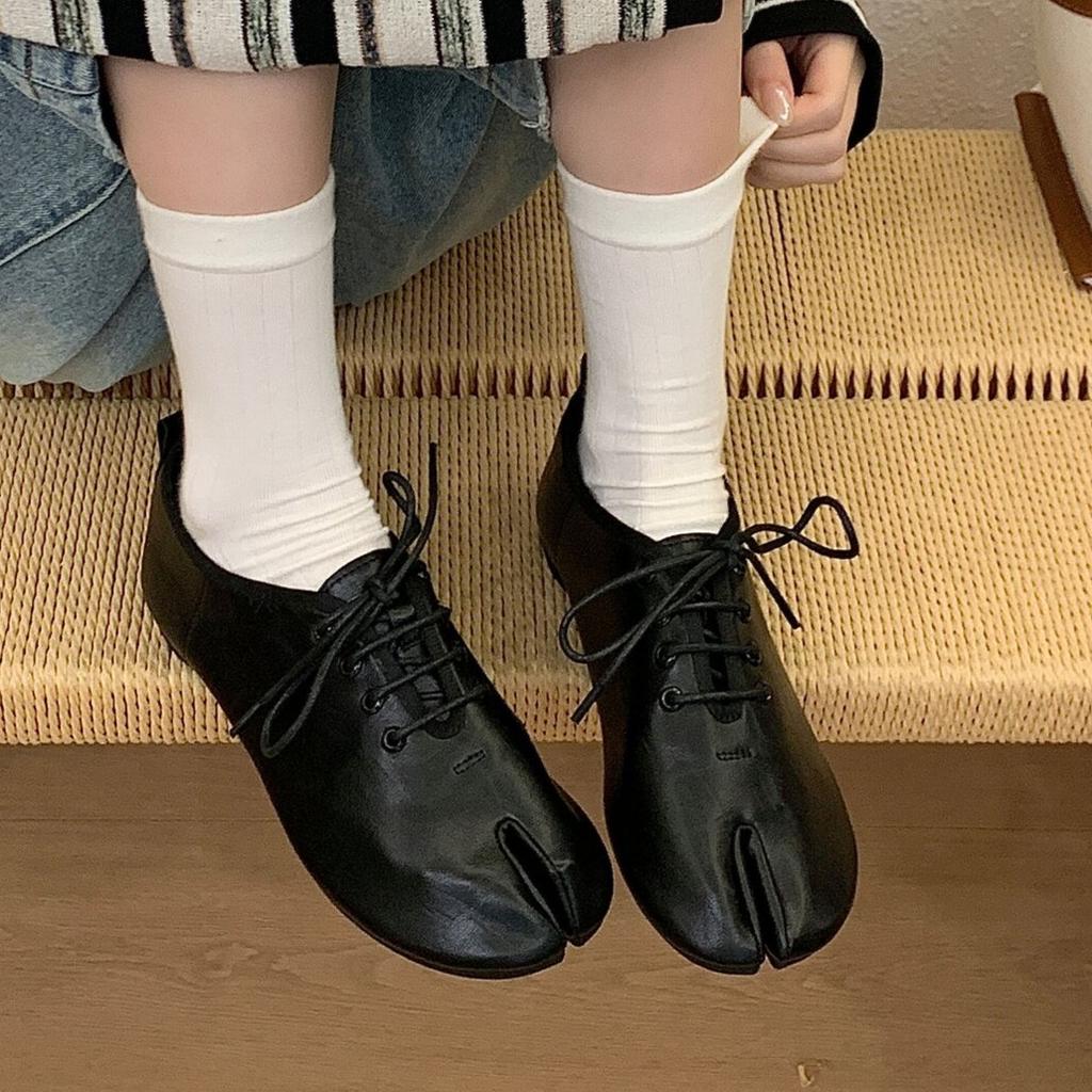 Women Square Toe Lace Up Flats Spring Casual Loafers Oxford Shoes Female Flat Heel Sandals Comfortable Walking Shoes