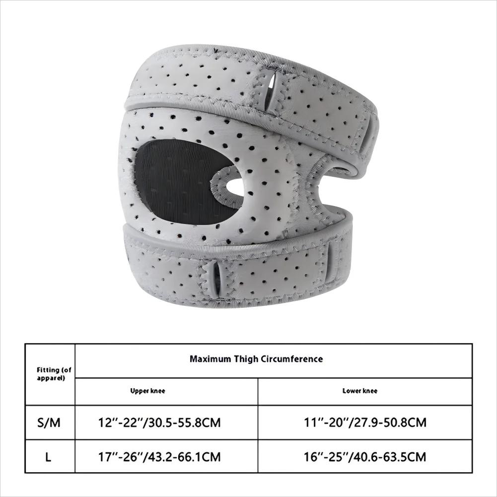 1Pcs Outdoorpatella Protector Patella Knee Brace Adjustable Soft Patella Protect Band Damping Comfortable Sports Knee Brace