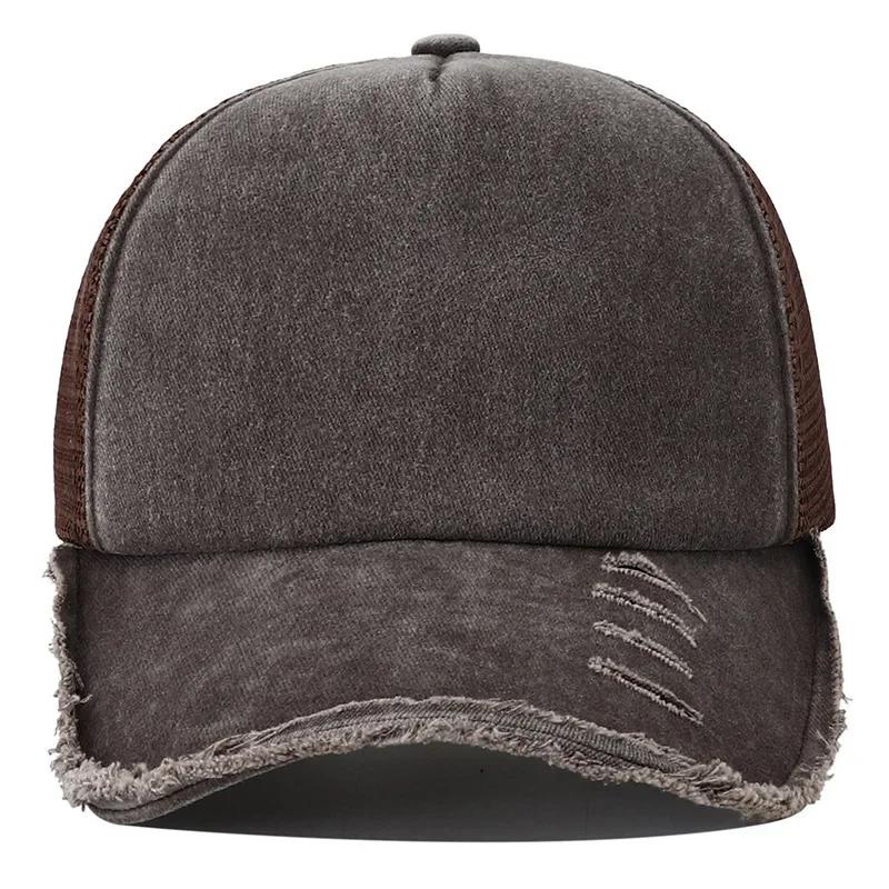 2024 New Summer Women's Black White Pink 5 Panel Baseball Cap with Breathable Mesh Trucker Snapback Hats for Men Women Gorros
