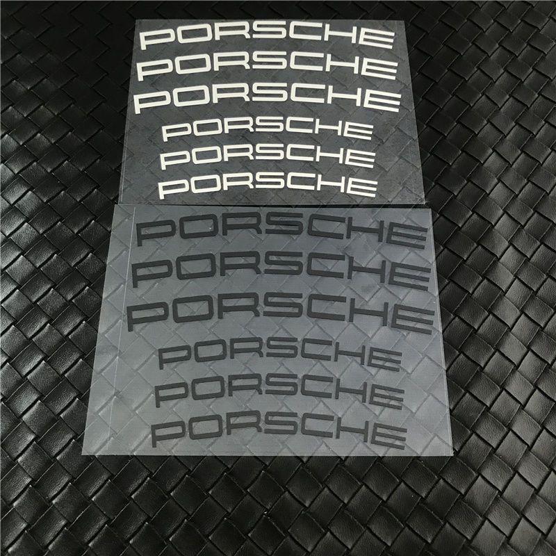 6ks Pro Porsche Cayenne Panamera Macan 911 Taycan Boxster Cayman 918 Pajun Osobnostní nálepka na auto Palivová nádrž Helma Kolo Nálepka
