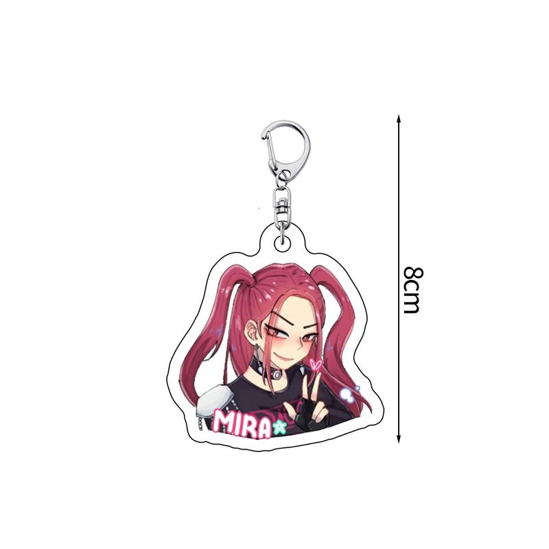 Schlüsselanhänger für Kpop Demon Huntri Anime Film Cartoon Schlüsselanhänger Schmuck Geburtstagsgeschenk Rucksack Anhänger Kpop Schlüsselringe Fan Geschenke