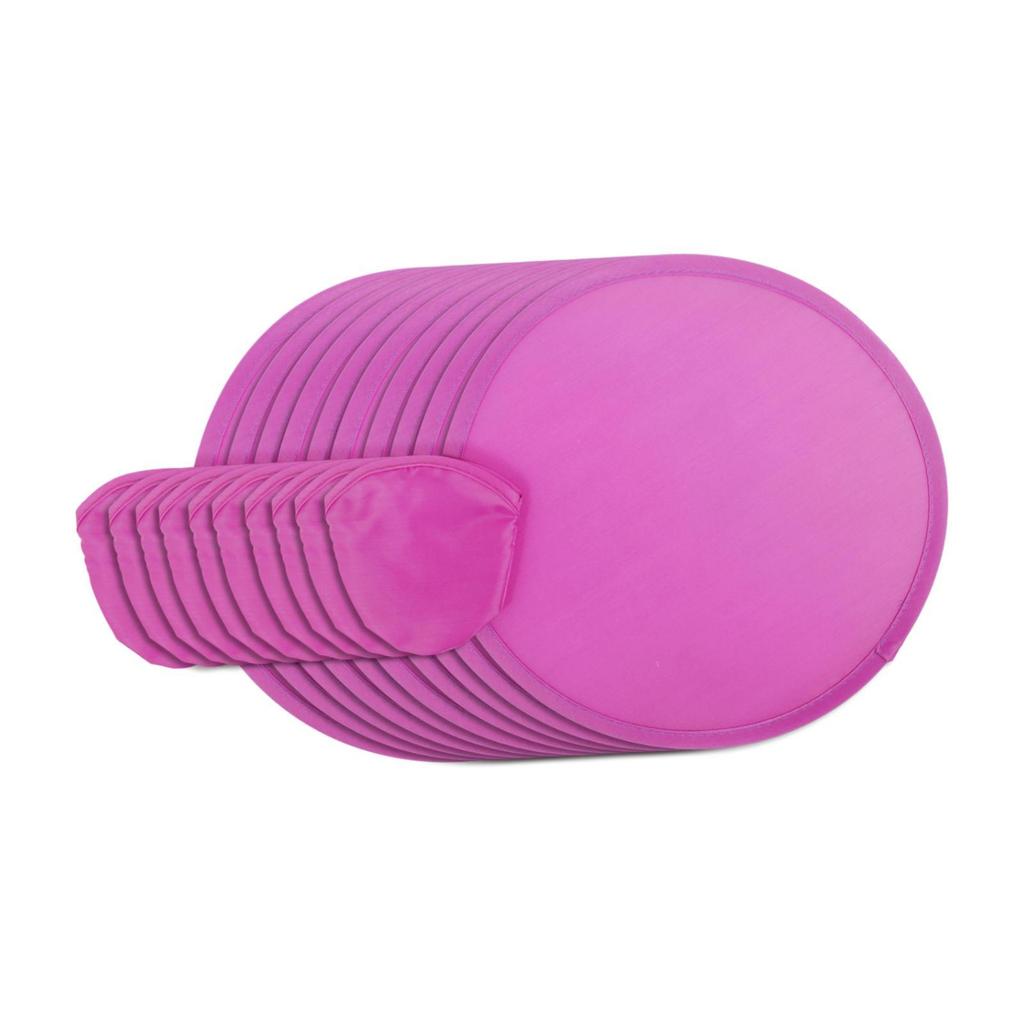 10 Folding Fans, Round Summer Hand 25 Cm Diameter, Classic Portable Throwing Disc for