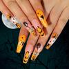 Halloween Spider Web & Ghost Rhinestone Press-On Nail Art Set