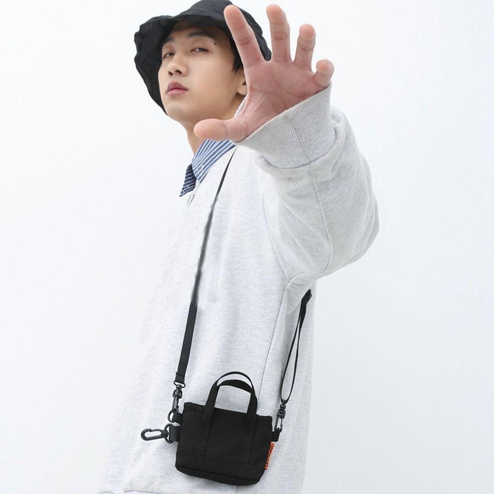 Korthållare Nylon Myntplånbok Hängsmycke Nyckelring Mini Axelväska Praktisk Liten Förvaringsväska Kvinnor