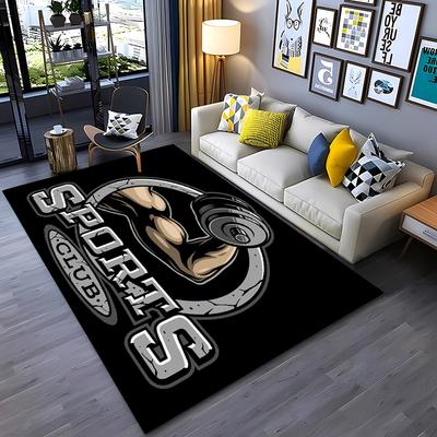 GYM Theme 3D Printing Large Area Carpets for Home Living Room Children's Bedroom Sofa Doormat Kitchen Floor Rugs Anti-slipDecor