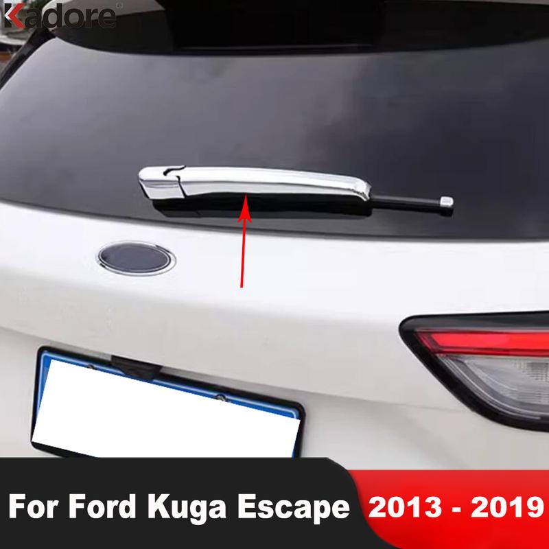 Rear Window Wiper Cover Trim For Ford Kuga Escape 2013-2018  Chrome Car Tail Windscreen Wipers Arm Blade Frame Accessories