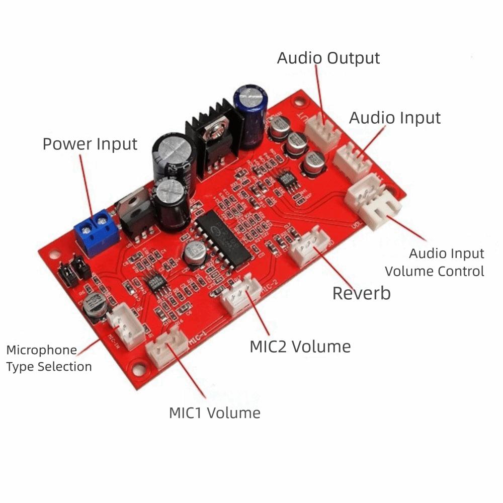 Pre-amplification Effect CD2399 Karaoke Board HIFI Audio Amplifier Board  Electret Amplifier