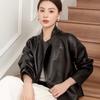 Vintage Leather Jacket Women's Short Trend Spring and Autumn Leather Jacket Small Skinny