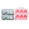 6 Cavity 3d Different Unicorn-shaped Silicone Mold Fondant Candy Chocolate Mould Handmade Soap Ice Cube Molds Cake Decoration